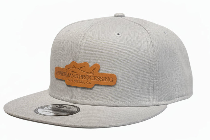 Trucker Hat- Light Gray with Brown cut out Logo