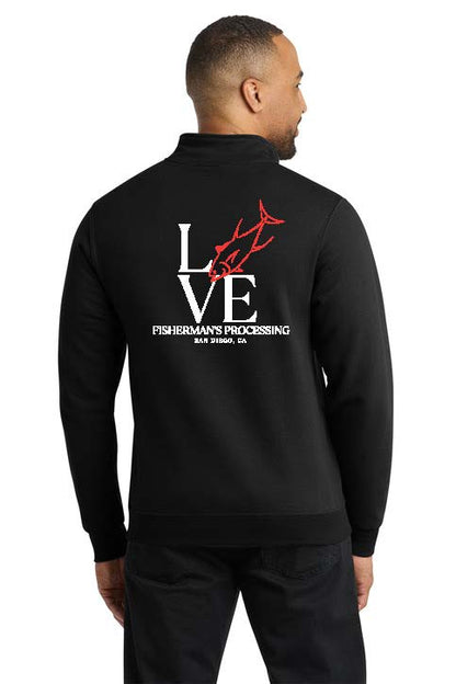Love Line Embroidered Zip up Jacket