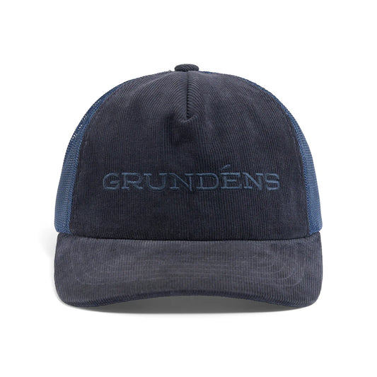 Grundéns Cord Wordmark Trucker Blue