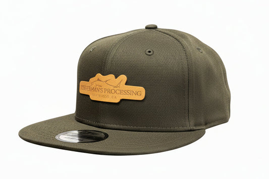 Trucker Hat- Black with brown cut out