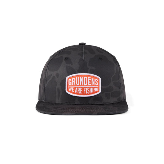 Grundéns "We Are Fishing" Hat Black Camo