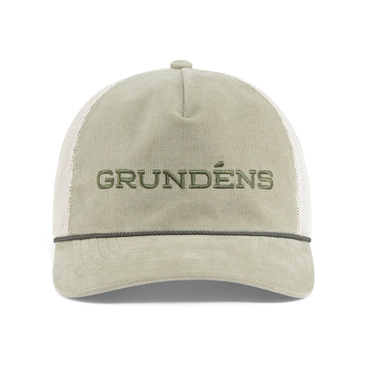 Grundéns Cord Wordmark Trucker Olive
